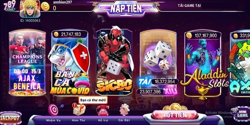 Kho game đa dạng tại 789club